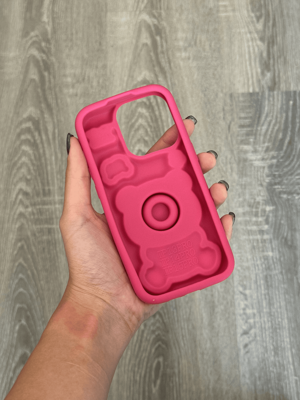 Case Pink Bear - iPhone 15 Pro Max Compatible