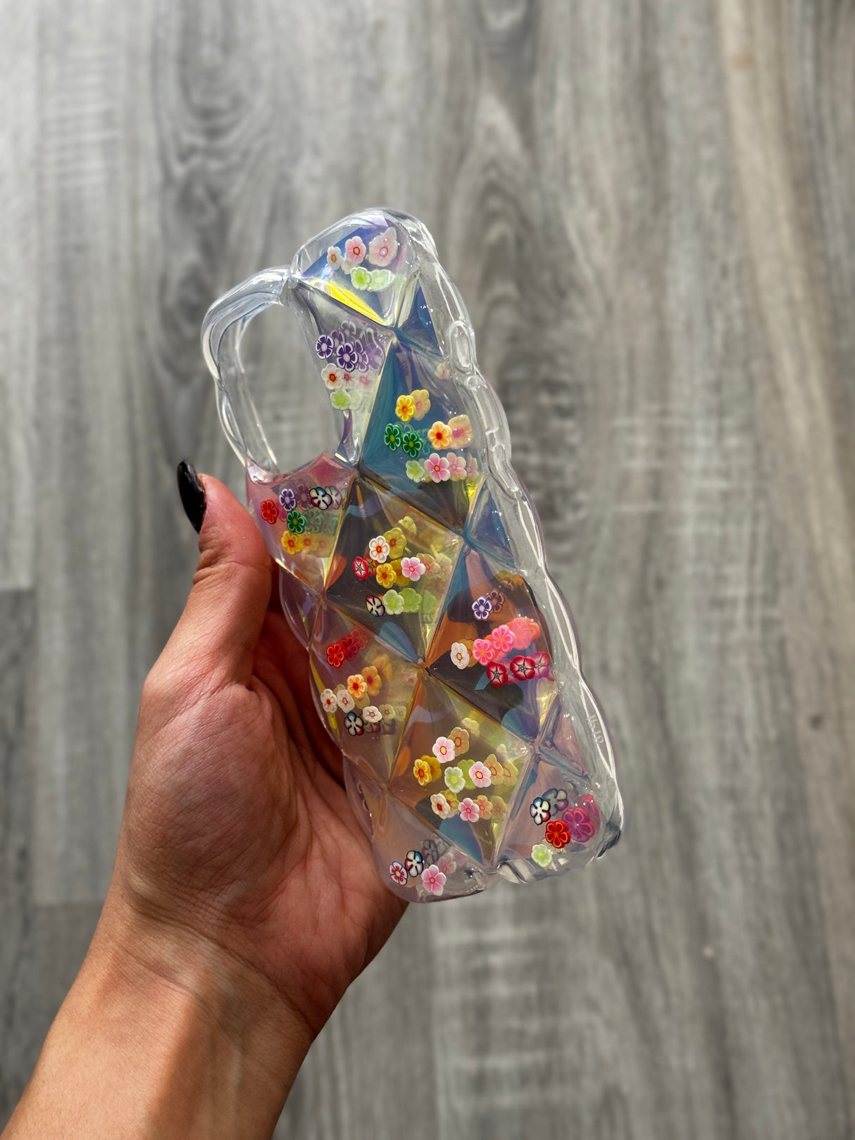 Case Transparent and Hologram Pillow Patterned Silicone - iPhone 16 Compatible