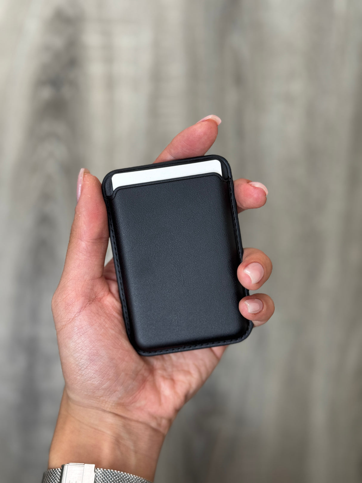 Case Leather MagSafe Wallet - iPhone 16 Plus Compatible, Card Holder, Camera Frame & Stand