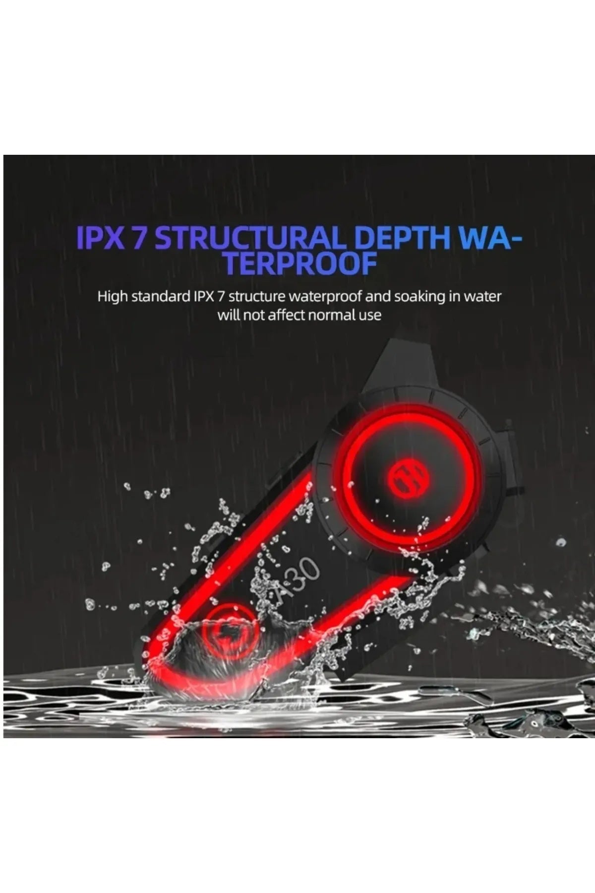 Intercom Motorcycle Bluetooth Helmet Headset A30 - Single Communication