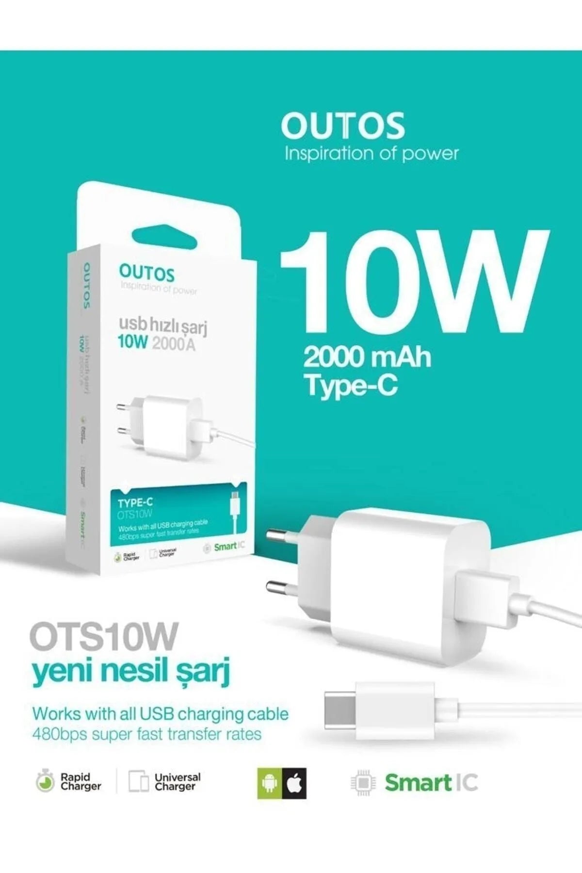 Fast Charger 10W 2000mAh - Compatible with All Models