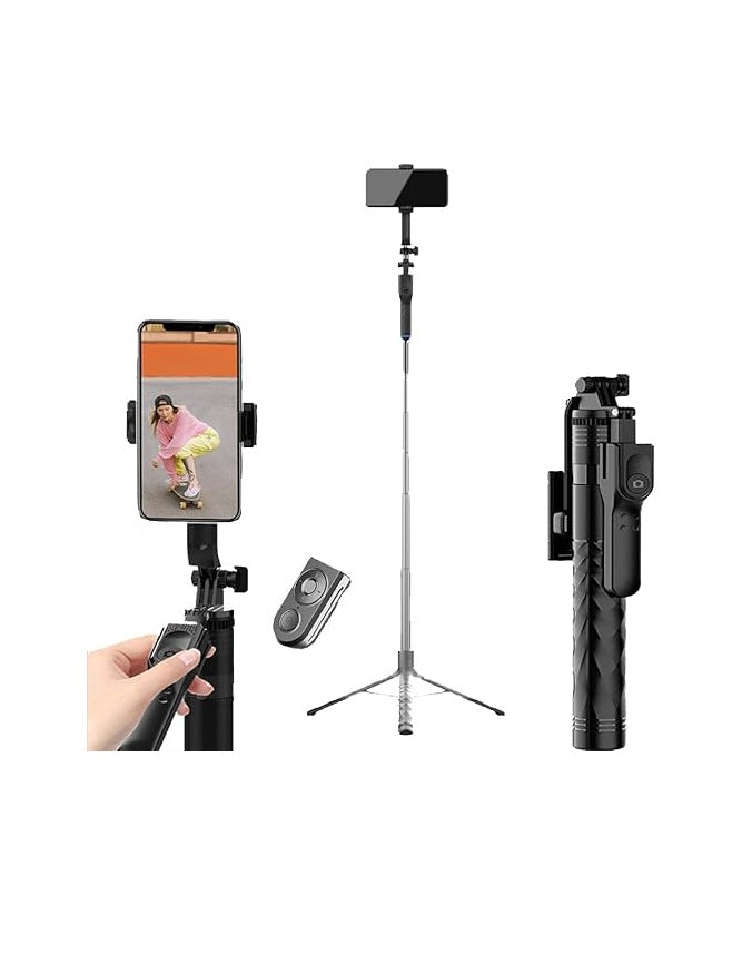 Tripod Wireless Selfie Stick GLRTECH K28 - Stainless Steel, 175CM
