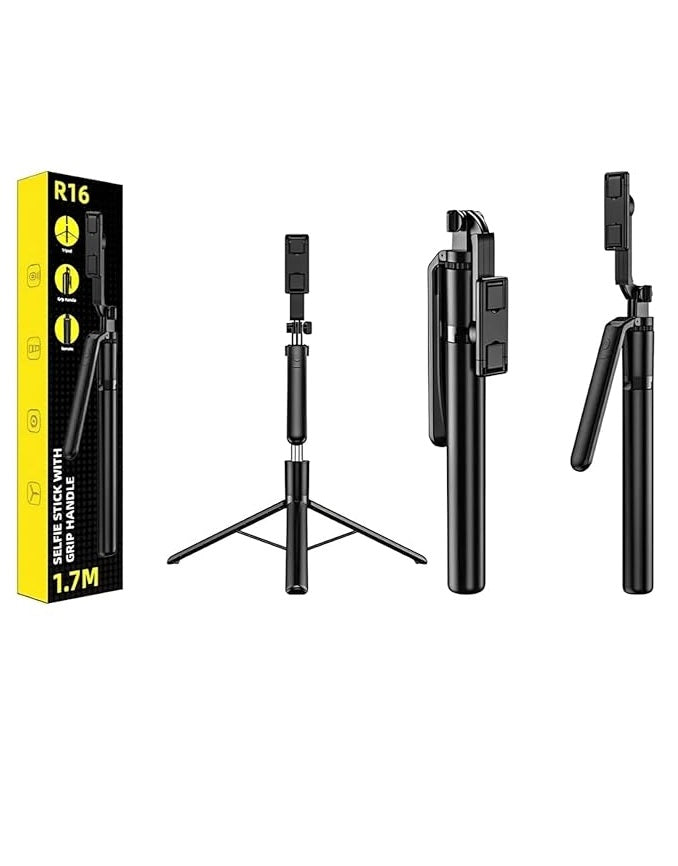 Tripod Wireless Selfie Stick GLRTECH R16 - Stainless Steel, 170CM