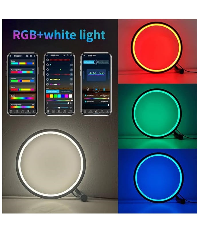 Night Light GLRTECH SAL052 - Smart RGB LED with Voice Control, 360° Ring Design (25cm)