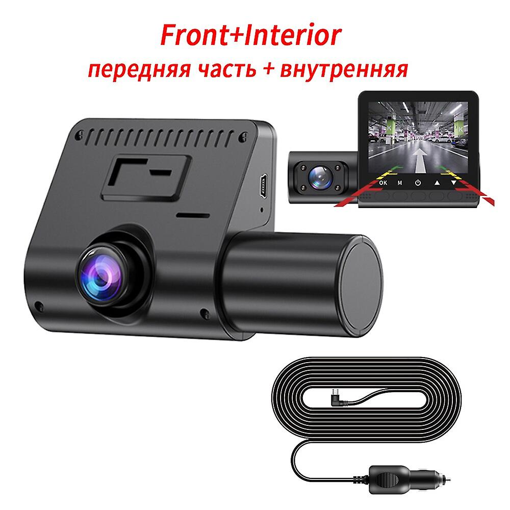 Triple Dash Cam - 1080P Night Vision Car Camera, Motion Detection Driving Recorder