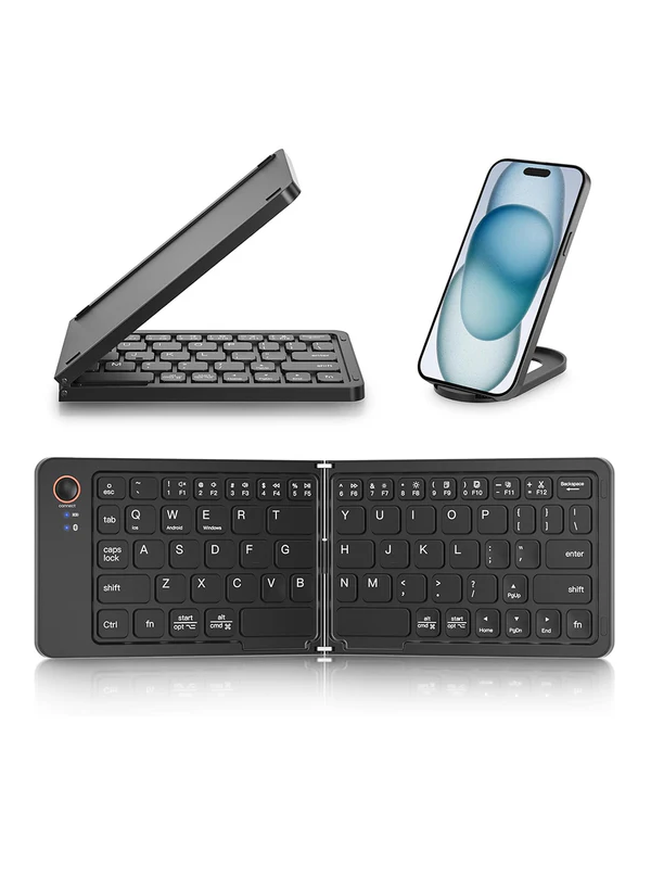 Mini Keyboard B023 - Wireless Bluetooth, Rechargeable, Foldable, Touchpad