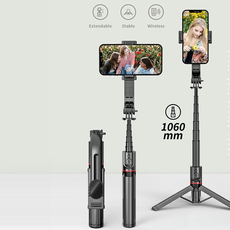 Tripod Wireless Selfie Stick GLRTECH L12 - Aluminum, 106CM