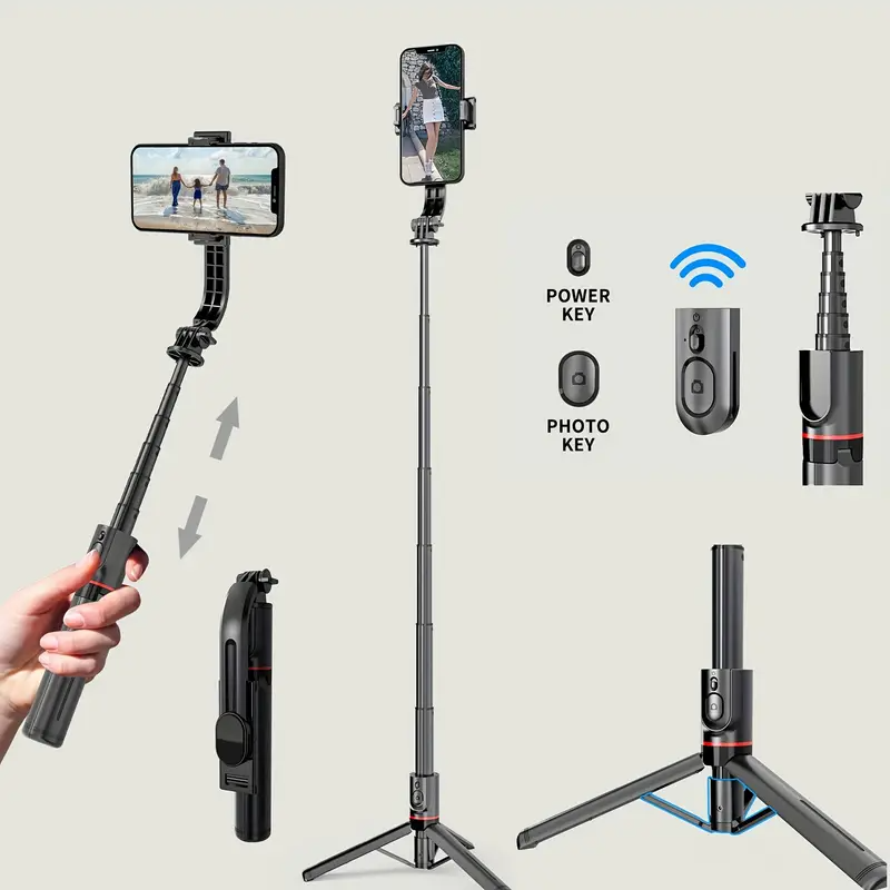 Tripod GLRTECH L12 - Wireless Selfie Stick, Aluminum, 106 cm