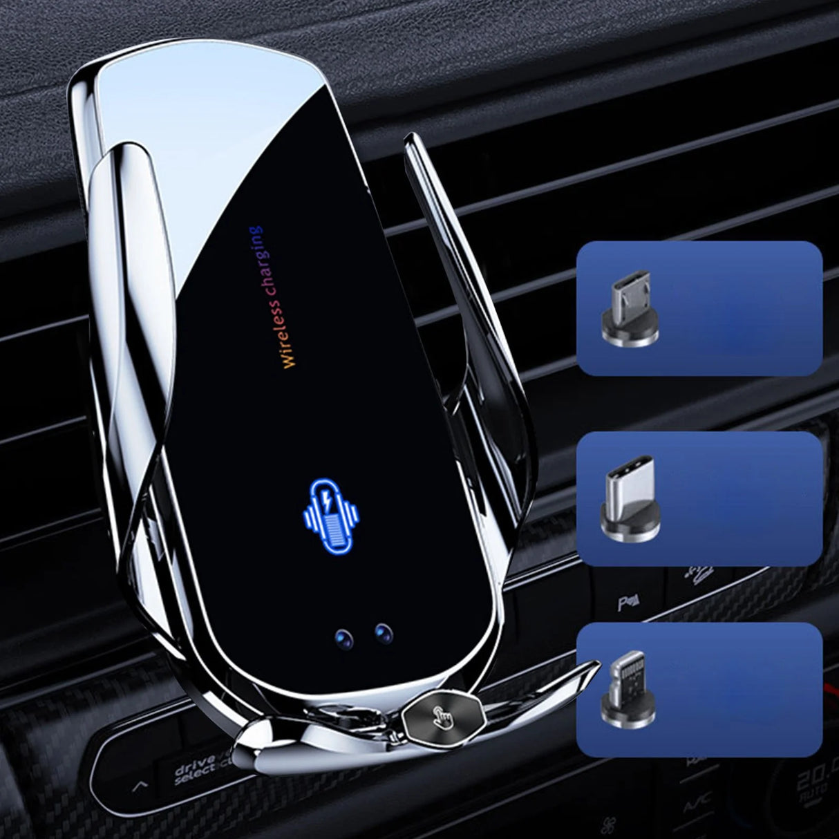 Telefon Tutucu Kablosuz Araç Şarj Cihazı GLR Q11 - 15W Hızlı Şarj