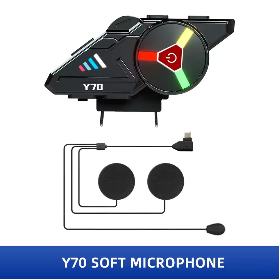 Intercom Helmet Motorcycle Bluetooth Headset Y70