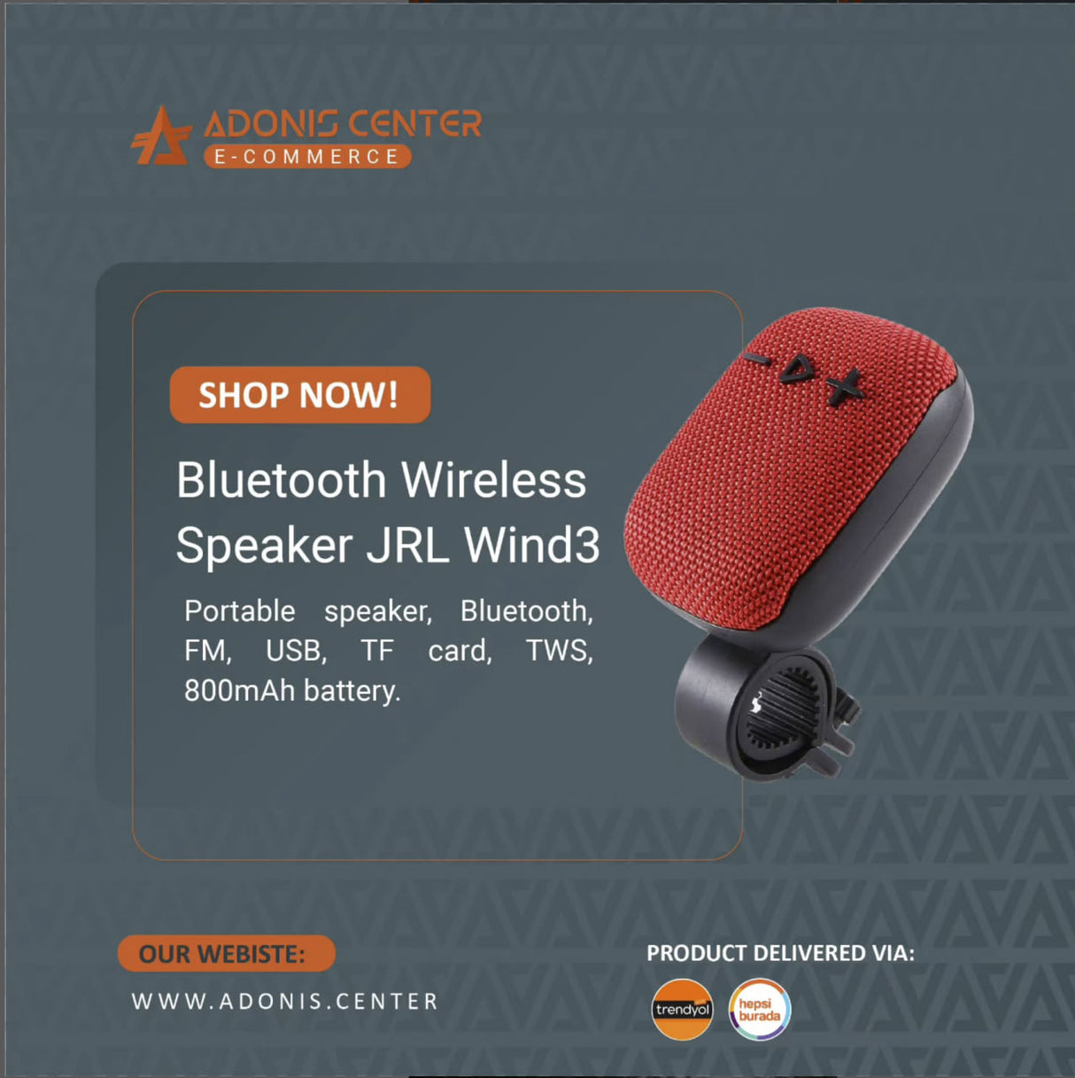 Speaker Wireless Bluetooth JRL Wind3
