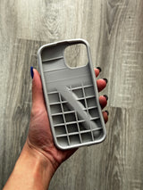 Case Lipstick Compartment - iPhone 15 Compatible, Silicone, Rhode