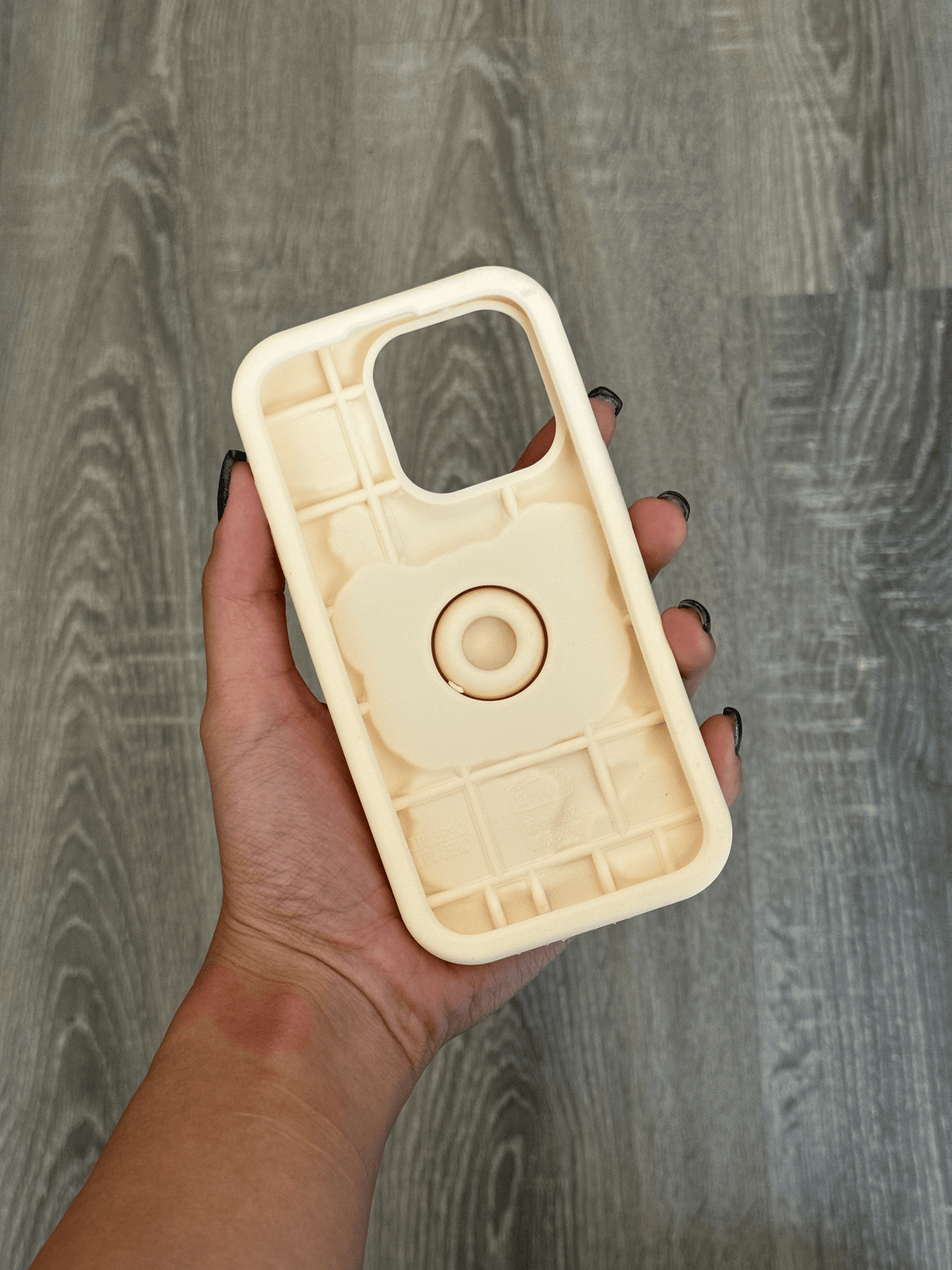 iPhone 13 Pro Compatible Cream Color Bear Case