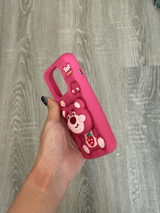 Case Pink Bear - iPhone 13 Pro Compatible