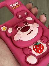 Case Pink Bear - iPhone 13 Pro Compatible