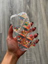 iPhone 16 Compatible Case Transparent and Hologram Pillow Patterned Silicone Case