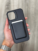 Case Leather MagSafe Wallet - iPhone 16 Plus Compatible, Card Holder, Camera Frame & Stand