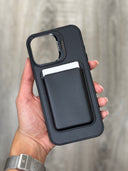 Case Leather MagSafe Wallet Card Holder – iPhone 16 Pro Compatible, Camera Frame & Stand