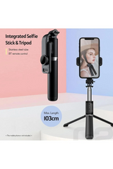 GLRTECH Q02 Tripod Kablosuz Selfie Çubuğu paslanmaz çelik 103CM