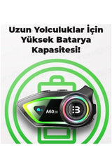 Motosiklet Bluetooth Kask Kulaklık İnterkom A60