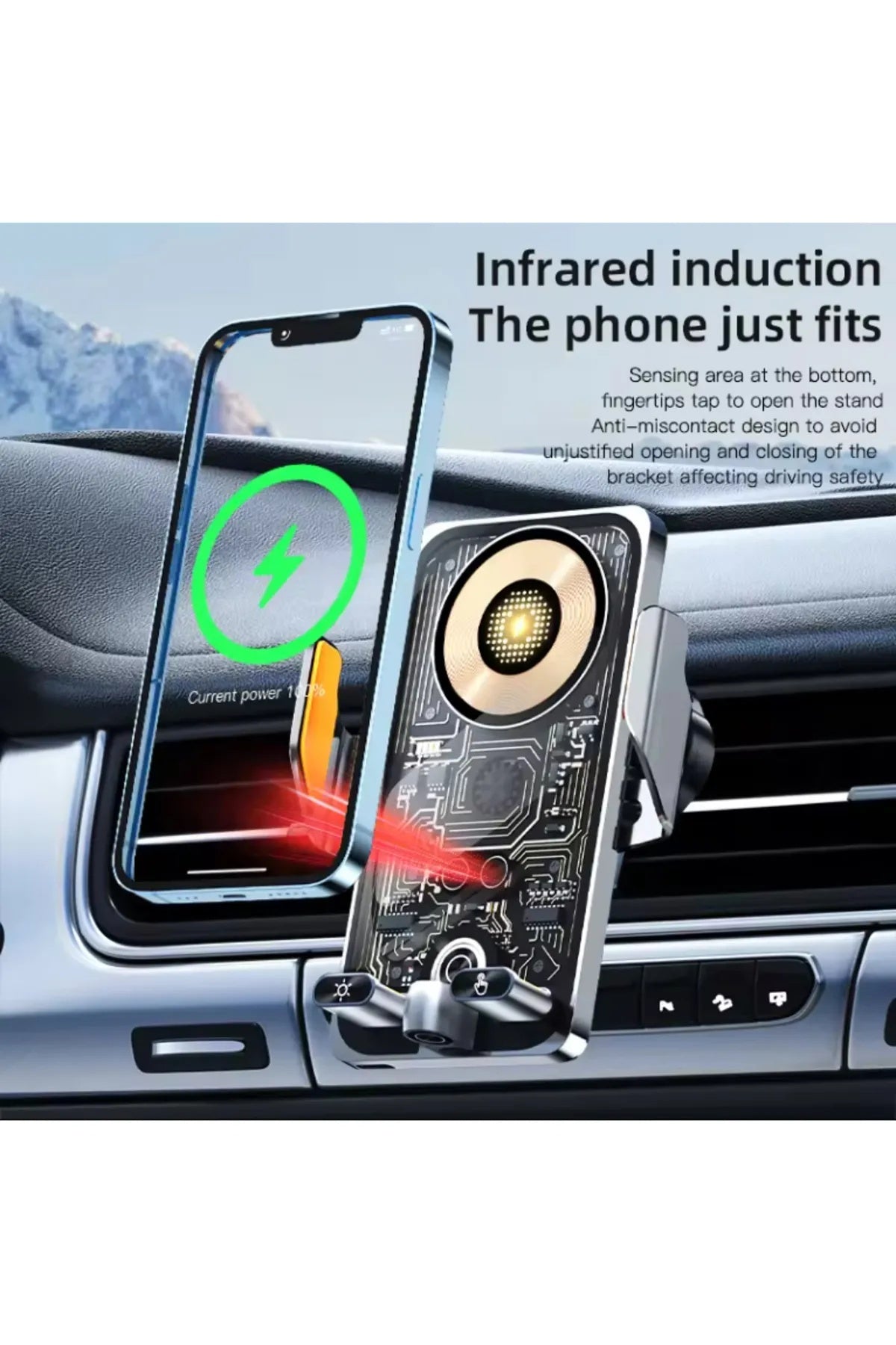 Phone Holder In-Car Wireless - C1 Wireless Fast Charging Bracket