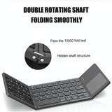 Wireless Bluetooth Rechargeable Foldable Touchpad Mini Keyboard B033