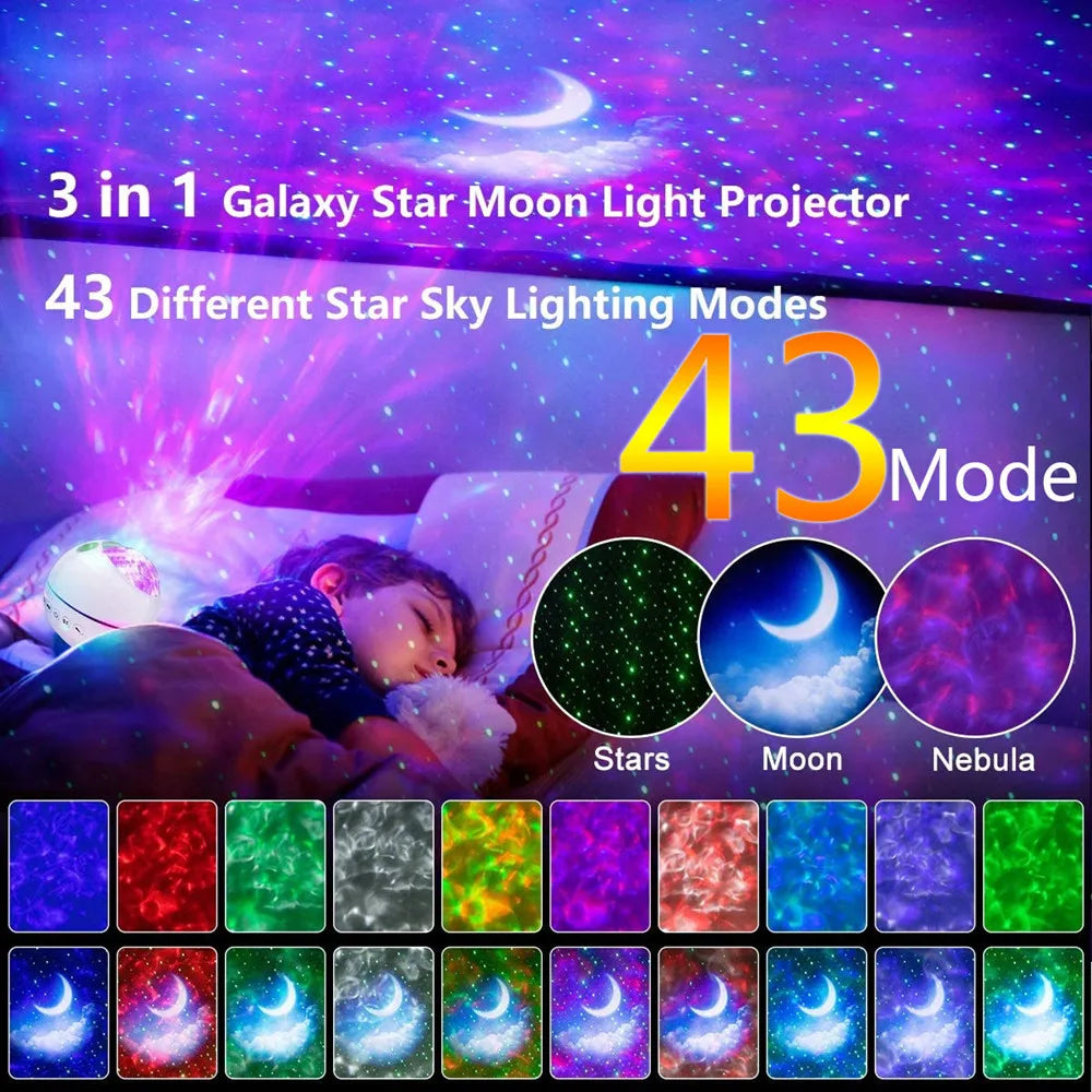 Projector Starry Sky Ceiling Night Star Galaxy Projector Starling Kid's Gift Children's Night Light Moon Lamp