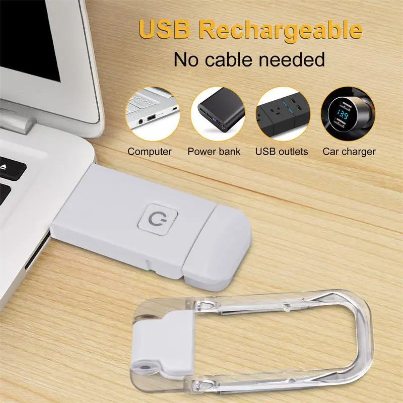 USB Recha LED rgeable Kitap Işığı Okuma Işığı Göz Koruması Gece Lambası Taşınabilir Klipsli Masa Işığı Ayraç Okuma Işığı Gece Lambası