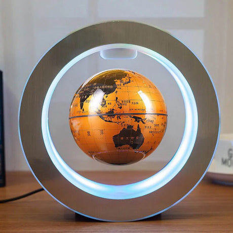 Round LED Map Floating Globe Magnetic Levitation Light Anti Gravity Magic