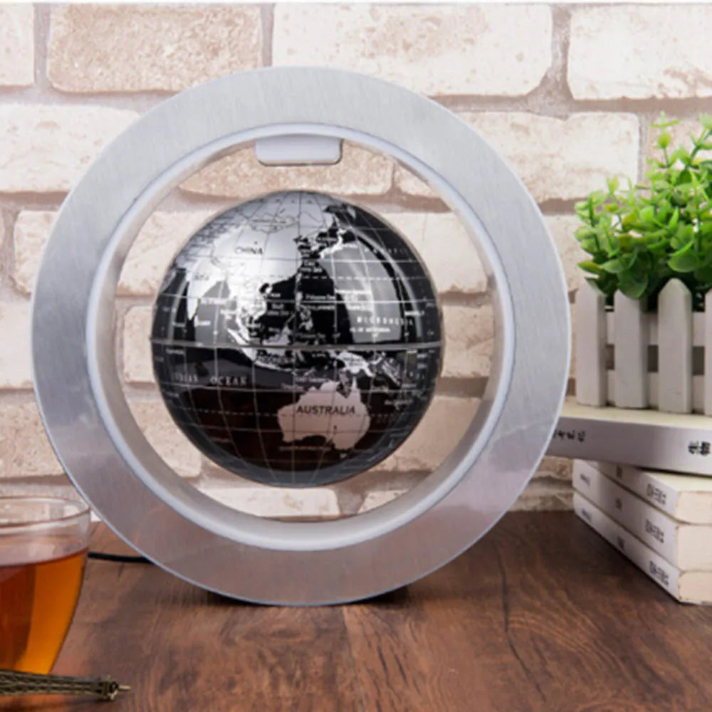 Round LED Map Floating Globe Magnetic Levitation Light Anti Gravity Magic