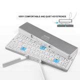 B.O.W Mini Keyboard for Phone And Tablet , Slim & Light Folding  Portable Keyboard Bluetooth 3 Bluetooth Devices Connection