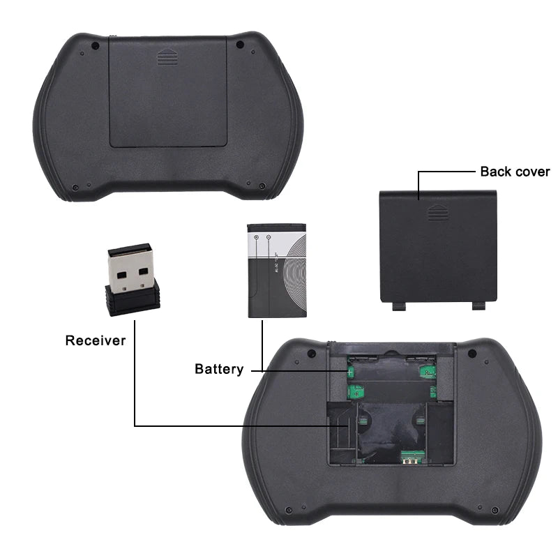 Wireless Keyboard Color 2.4GHz Mini Wireless Keyboard Backlit French Air Mouse Touchpad Handheld TV Box Mini PC18