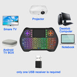 Wireless Keyboard Color 2.4GHz Mini Wireless Keyboard Backlit French Air Mouse Touchpad Handheld TV Box Mini PC18