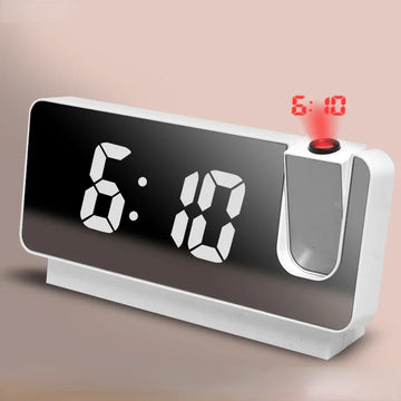 Modern Minimalist Dijital Çalar Saat LED Büyük Ekran Projeksiyon Masaüstü Saatler Aydınlık Sessiz Elektronik Saat Başucu Saatler