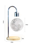 Levitating Moon Magnetic Levitation Lamp LED Night Lights for Bedrooms Decor with Wireless Charging Base Wood Novelty Items