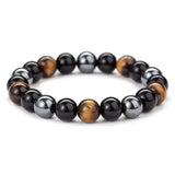 Magnetic Hematite Therapy Beads Bracelet Men Women Healing Energy Natural Stone Adjustable 8mm Jewelry Gifts