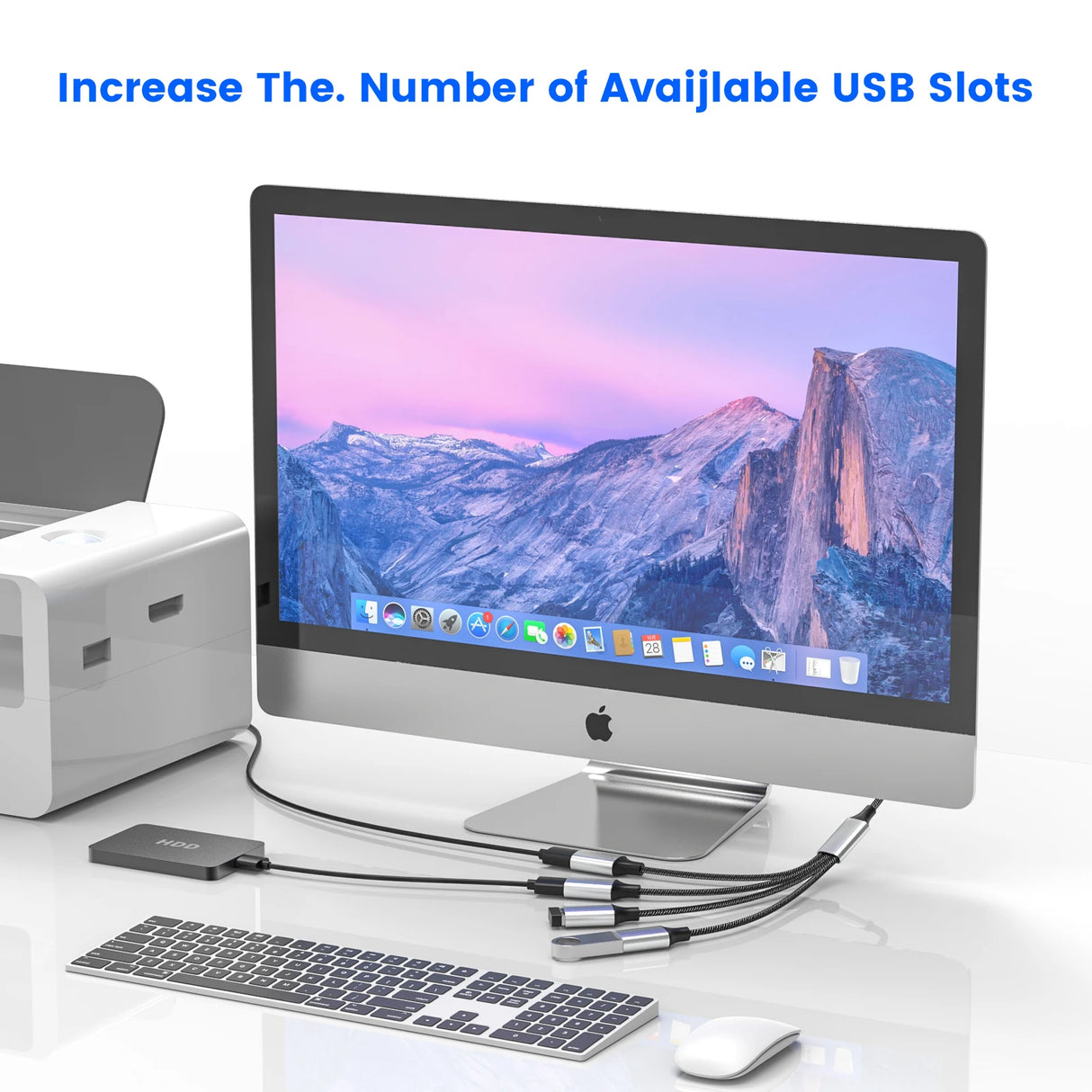 USB to 2 USB Extension Cable Triple 4 USB Port HUB OTG Adapter Power Data Charging Convertor 3USB Extended Splitter Kabel PC 1m