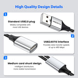 كابل تمديد USB إلى 2 USB، محول OTG، محول شحن بيانات طاقة، كابل موزع USB ممتد 3 USB للكمبيوتر الشخصي بطول 1 متر