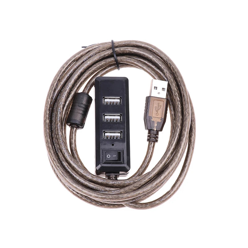 3M 4Ports USB 2.0 HUB Extension Cable Male To Female Active Repeater Wireless Network Card Extension Cord USB Adapter