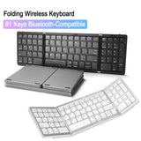 Bluetooth-Compatible Keyboard Foldable Keyboard Type-C Rechargeable 81 Keys Touchpad Keypad for IOS Android Windows Tablet Phone