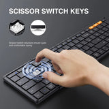 ProtoArc XK01 Bluetooth Wireless Keyboard Foldable Portable Mini Keyboards for Windows iOS Android Tablet PC Smartphone