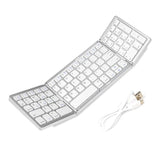 Bluetooth-Compatible Keyboard Foldable Keyboard Type-C Rechargeable 81 Keys Touchpad Keypad for IOS Android Windows Tablet Phone