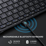 ProtoArc XK01 Bluetooth Kablosuz Klavye Windows iOS Android Tablet PC Akıllı Telefon için Katlanabilir Taşınabilir Mini Klavyeler