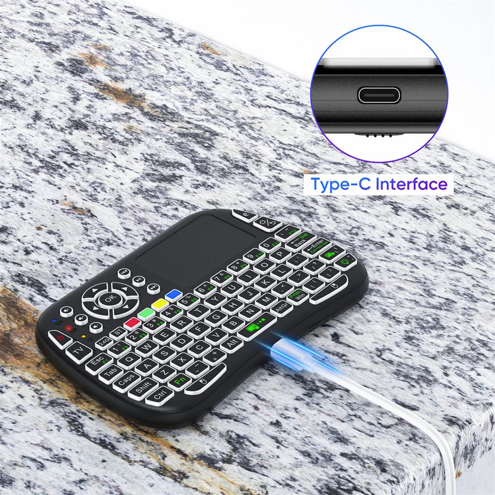 M9 Smart Wireless Mini Keyboard Bluetooth-compatible 2.4g Dual Mode Touchpad Colorful Backlight Keyboard