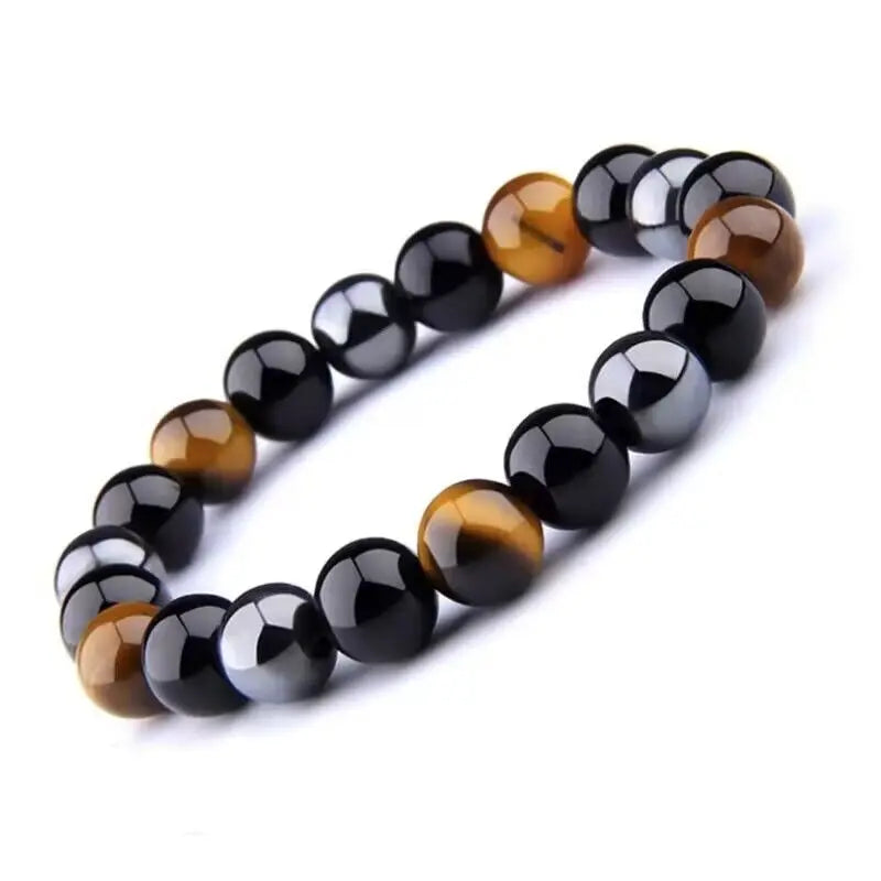 Magnetic Hematite Therapy Beads Bracelet Men Women Healing Energy Natural Stone Adjustable 8mm Jewelry Gifts