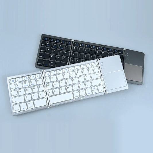 Portable Bluetooth Keyboard Wireless foldable Keyboards Integrated with Touchpad for IOS Android Windows pad Tablet