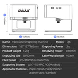 آلة نقش بالليزر DAJA CNC DIY DJ6 ماكينة نقش بالليزر 3000 ميجاوات طابعة صغيرة سريعة لعلامة الشعار قطع الخشب البلاستيكي