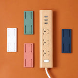 Wall-Mounted Plug Fixer Sticker Punch-free Home Self-Adhesive Socket Fixer Cable Wire Organizer Seamless Power Strip Holder