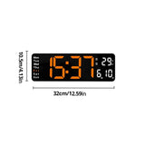 13/16 Inches Large LED Digital Wall Clock ,Wall Mounted Remote Control Temperature Date Week Display Timer Dual Alarm Clock