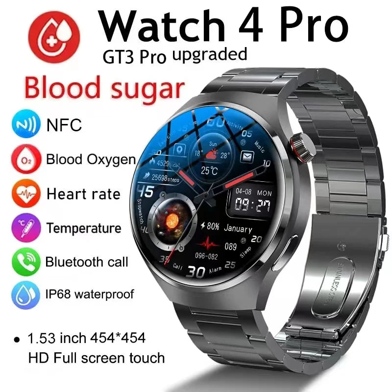 For Huawei Watch 4 Smartwatch GT4PRO AMOLED360*360 Full Screen Touch Bluetooth Call blood glucose monitoring GPS Watches GT4PRO